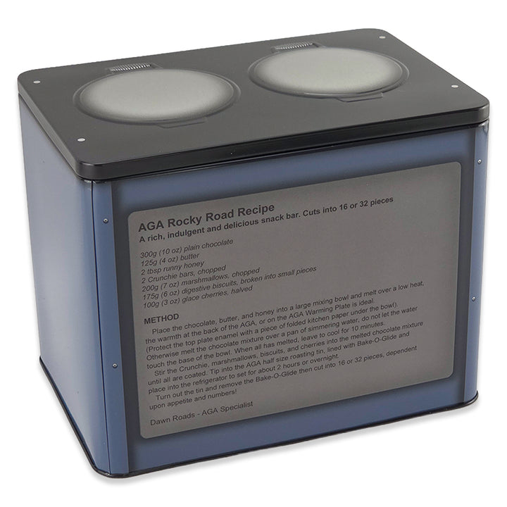 Dartmouth Blue Aga Oven | Deep Rectangular Tin | 18.5 x 13 x 14.5cm