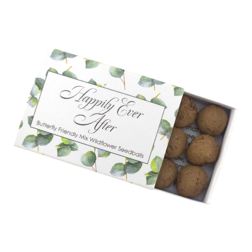 Happily Ever After | Wedding | 6 Seedball Matchbox | Cracker Filler | Little Gift