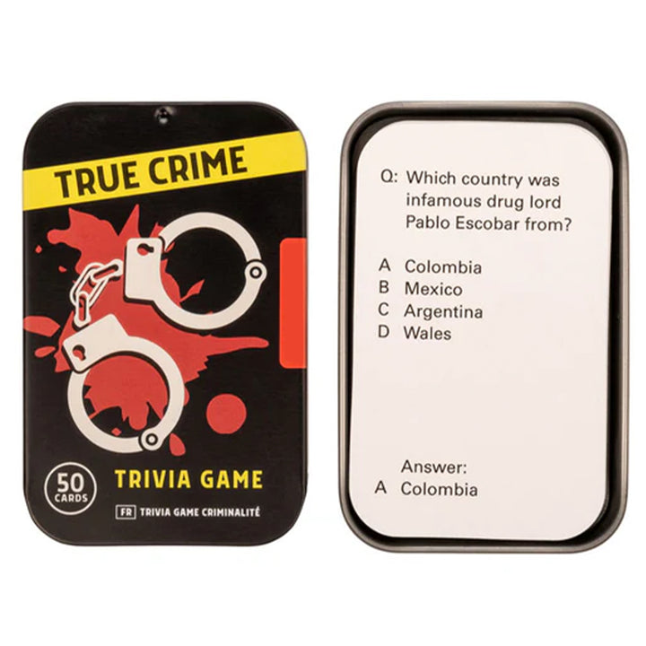 True Crime Trivia | Gift in a Tin | Little Gift | Cracker Filler