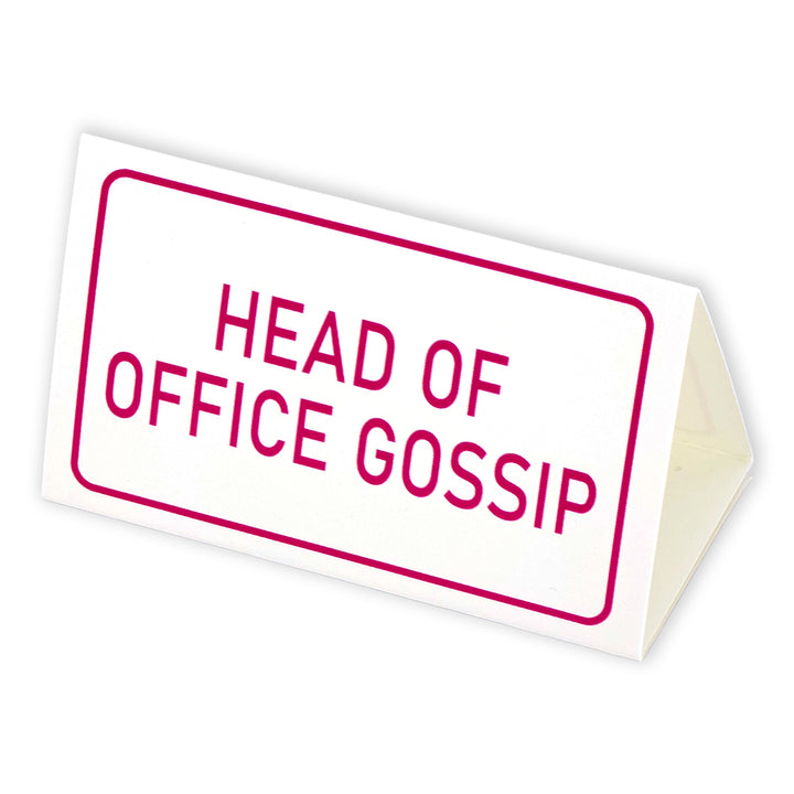 Head of Office Gossip | Mini Desk Sign | Office Banter | Cracker Filler