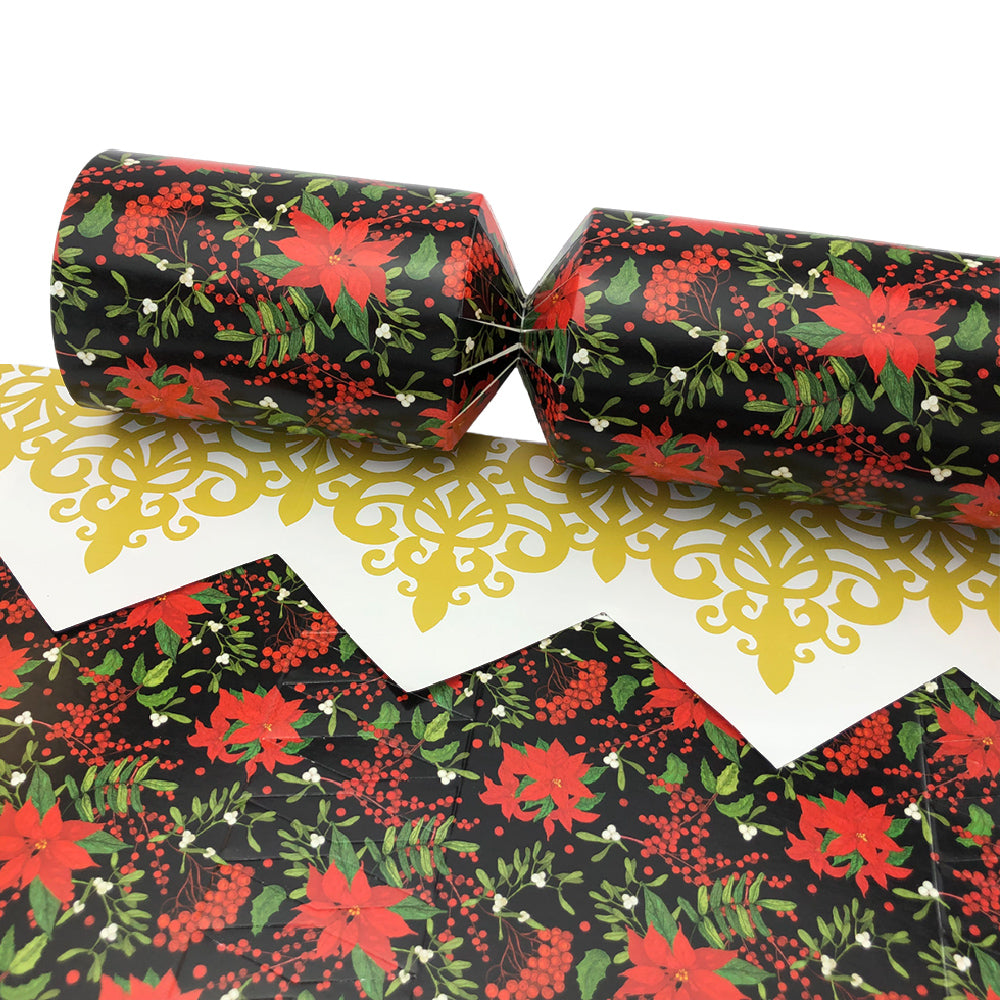 Red Christmas Poinsettia | Cracker Making Craft Kit | Make &amp; Fill Your Own