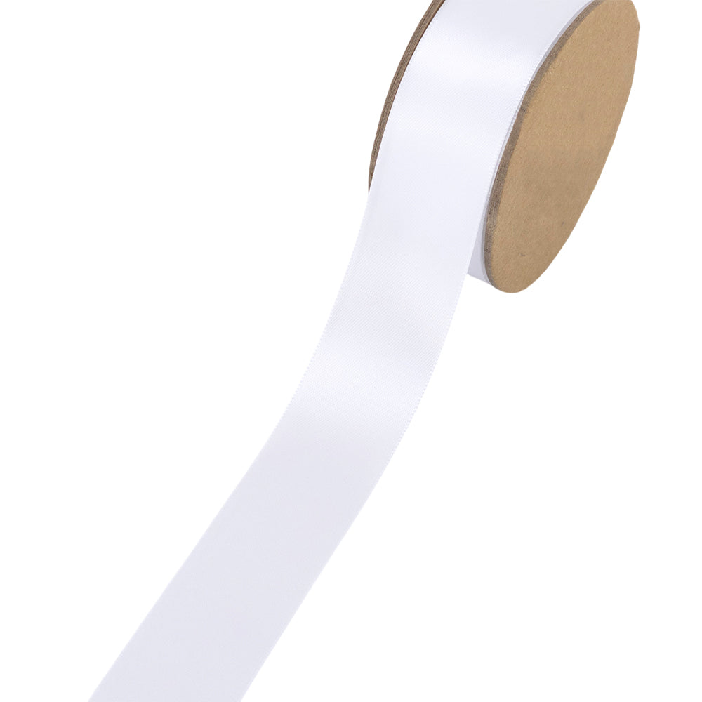 White Wedding Satin Ribbon | 18mm to 70mm Wide | Crafts & Cracker Making