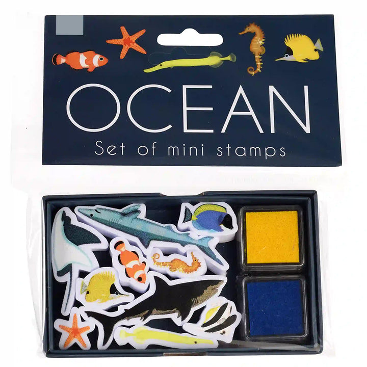 Ocean Animals | Mini Stamps & Inks for Kids | Art & Craft Gift Activity