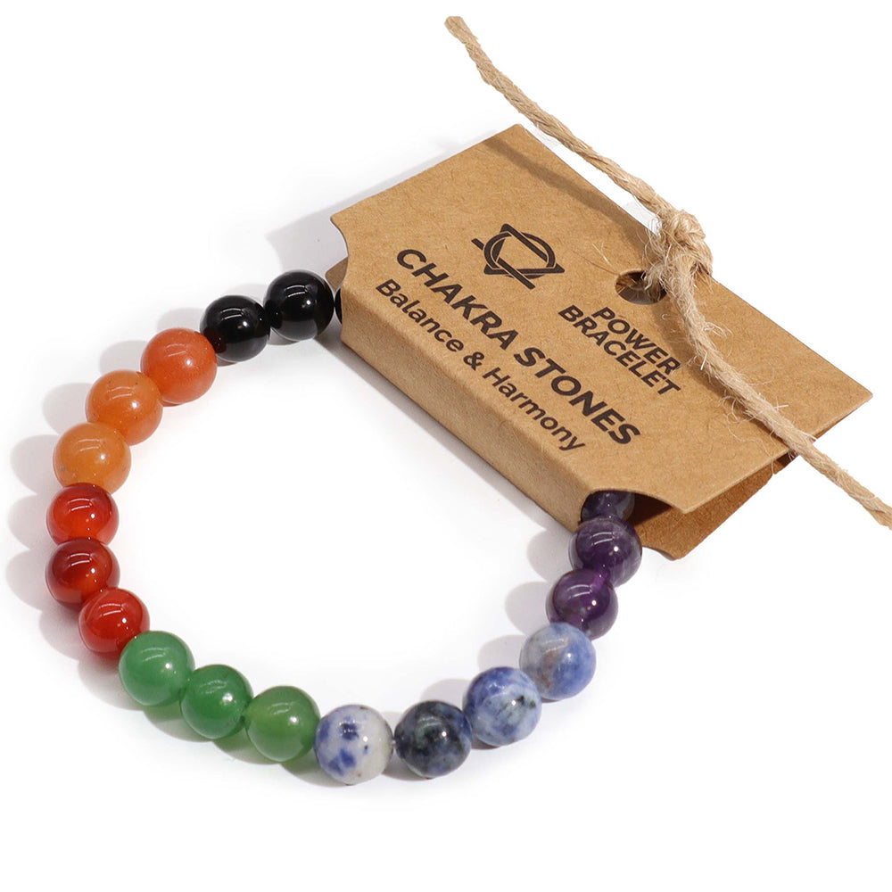 Chakra Stones | Balance & Harmony | Smooth Crystal Bracelet | Cracker Filler