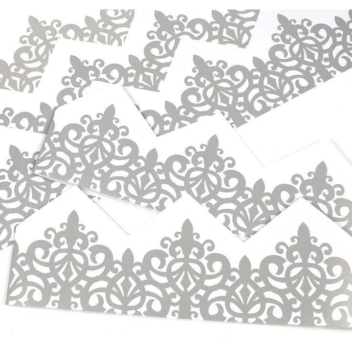 Silver | 100 Adjustable Filigree Paper Hats for DIY Cracker Making Crafts