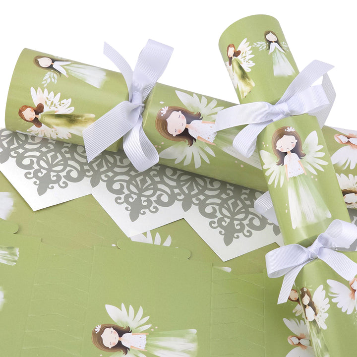 Whimsical Green Christmas Angels | Cracker Making Craft Kit | Make &amp; Fill Your Own