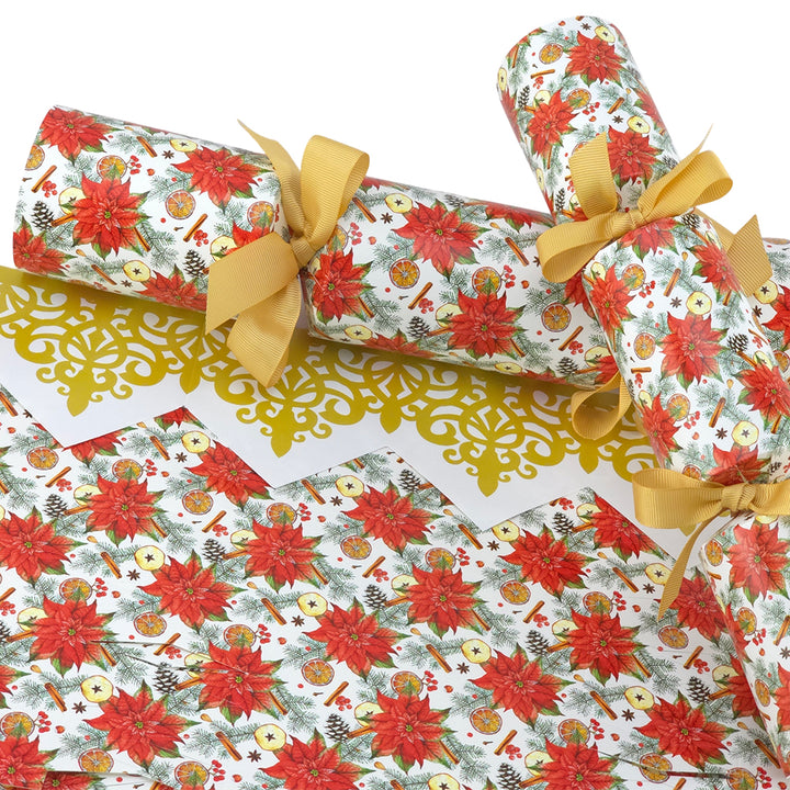 Christmas Poinsettia &amp; Spice | Cracker Making Craft Kit | Make and Fill Your Own