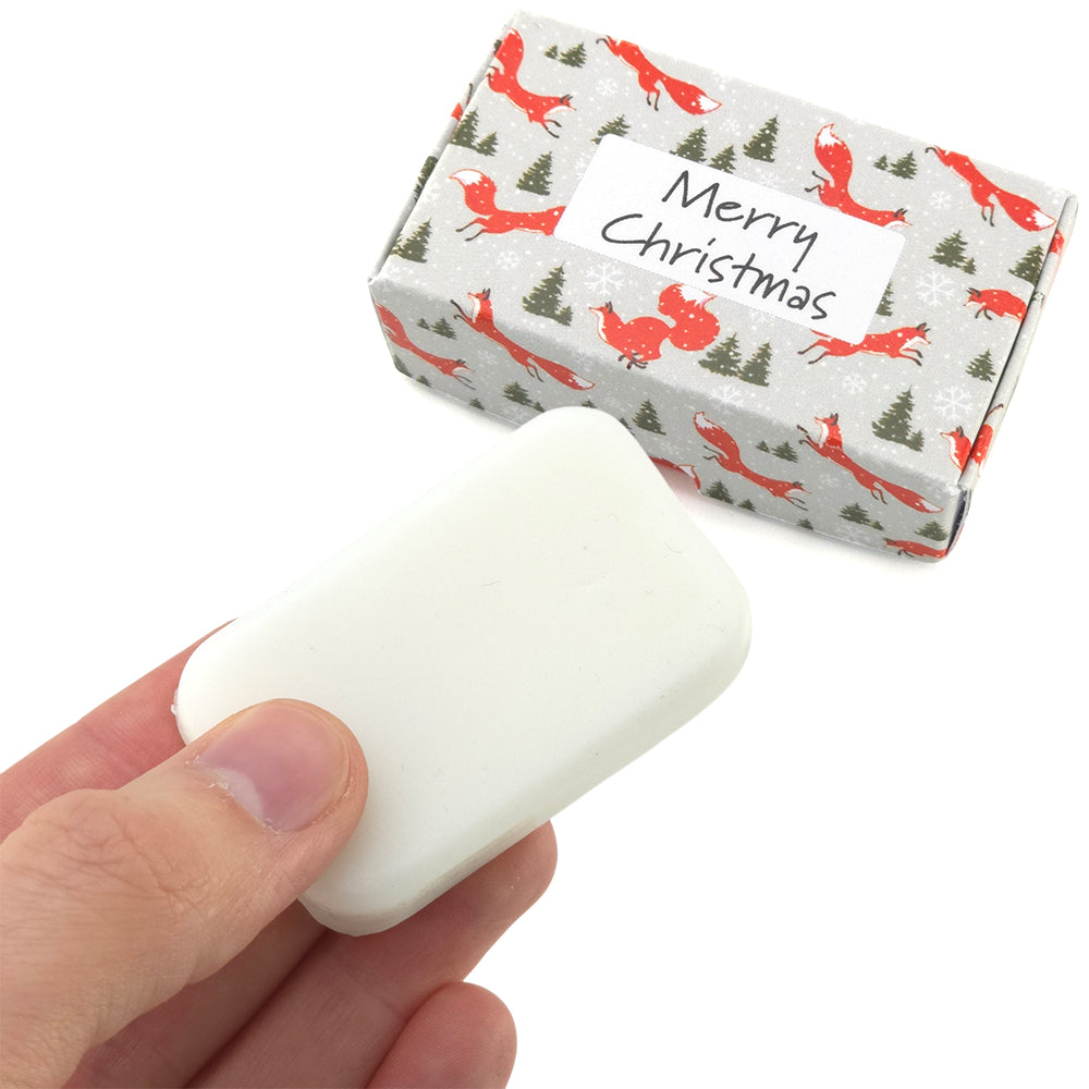 Christmas Fox | Merry Christmas | 20g Scented Soap | Mini Gift | Cracker Filler