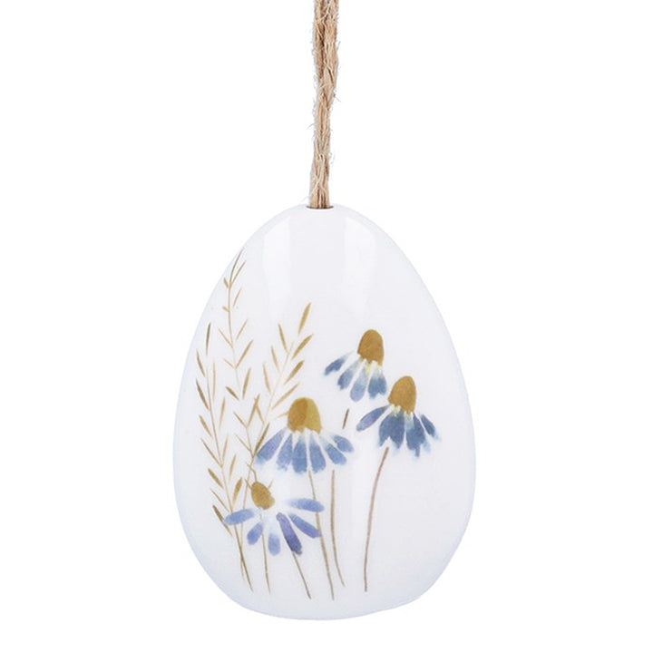 Wild Meadow | Ceramic Hanging Egg | Single | Easter Tree Decoration