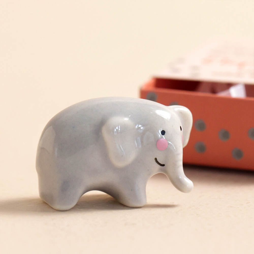 Elephant for Safe Travel | Mini Matchbox Token | Little Gift | Cracker Filler