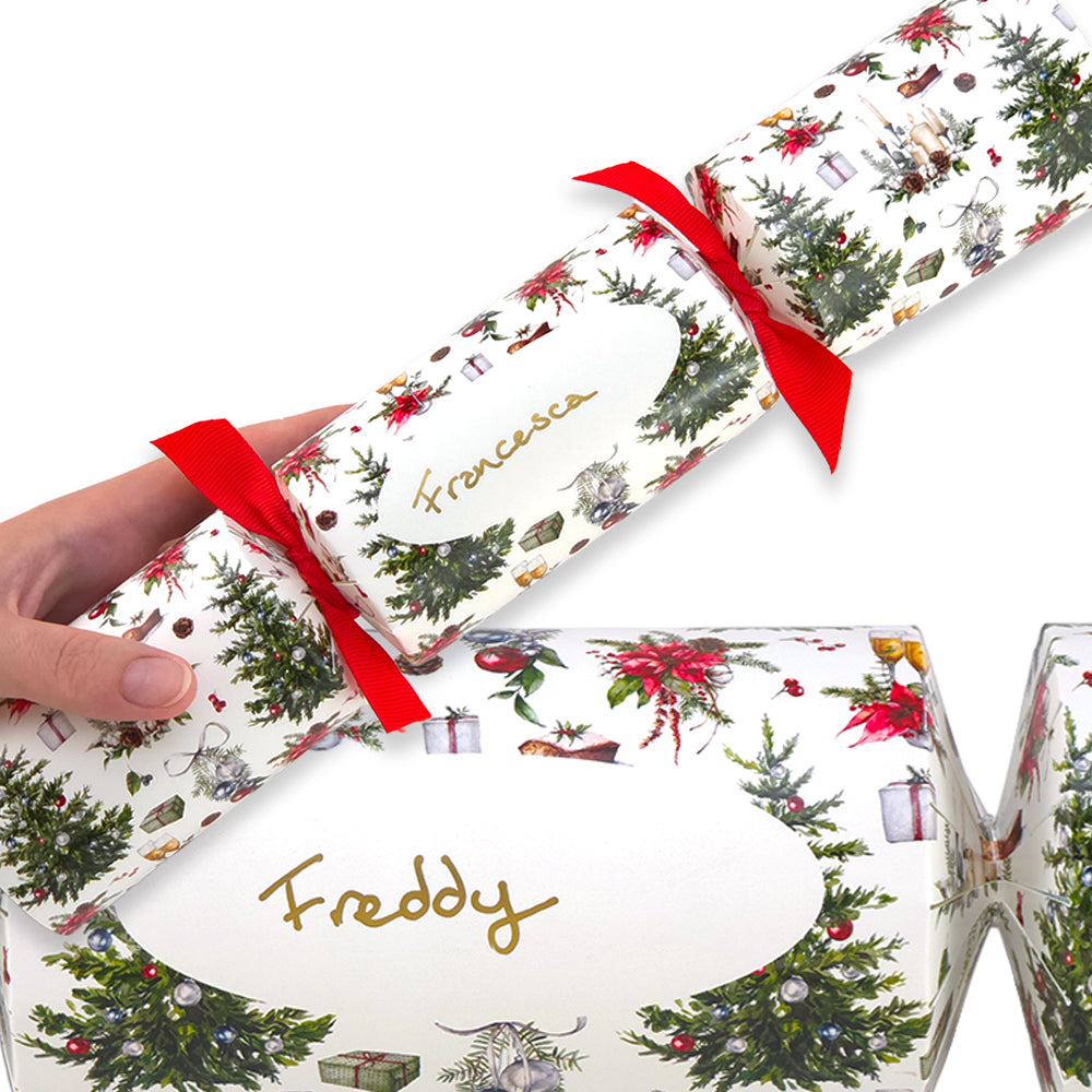 Personalise Your Own Crackers Craft Kit | Watercolour Traditional Christmas | Minimum 4