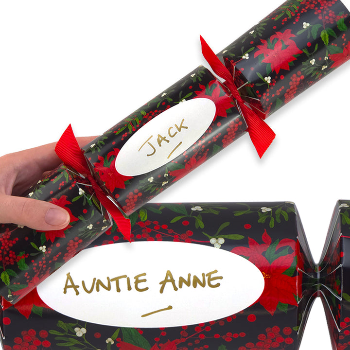 Personalise Your Own Crackers Craft Kit | Christmas Poinsettia | Minimum 4