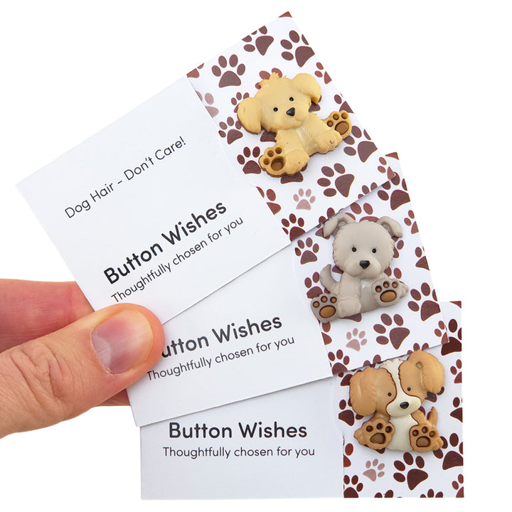 Dog Hair - Don’t Care! | Button Wishes Sew On Token | Little Gift | Cracker Filler