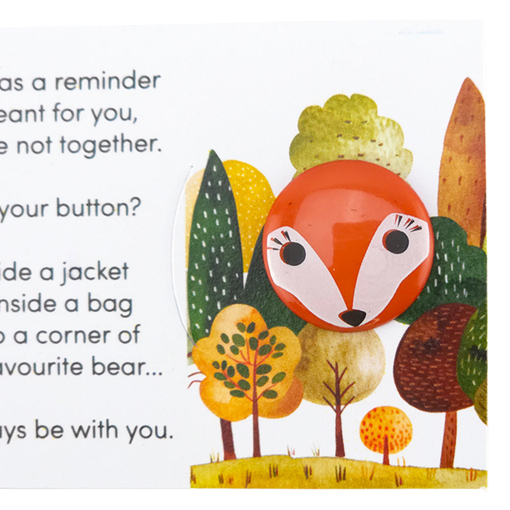 Zero Fox Given | Button Wishes Sew On Token | Little Gift | Cracker Filler
