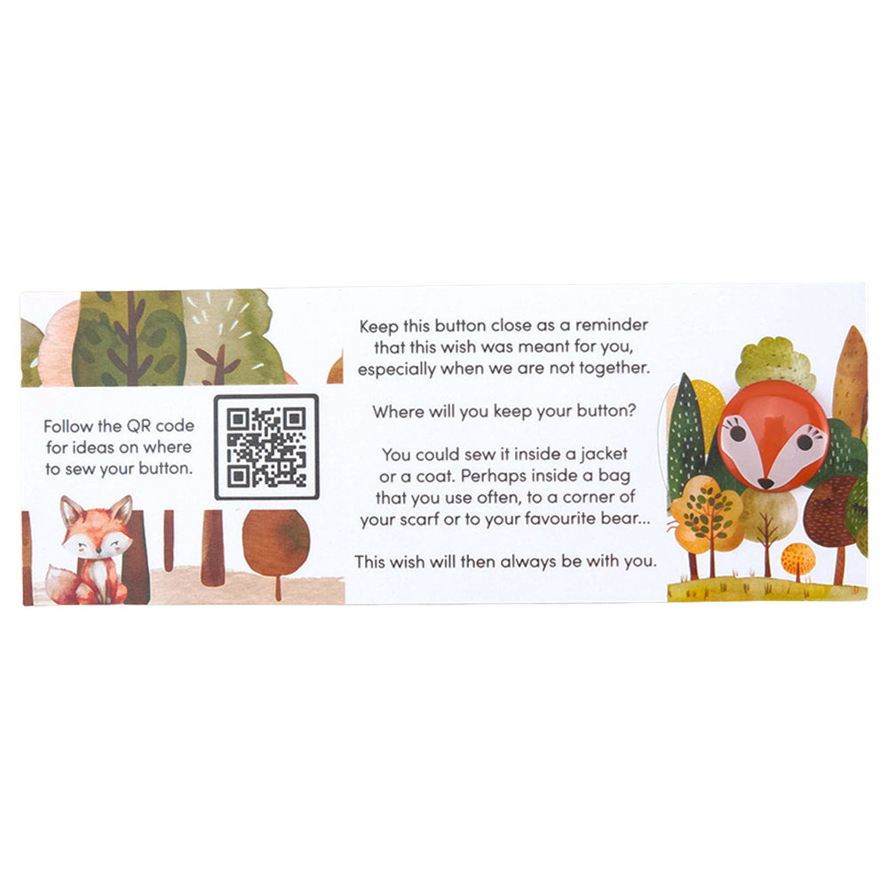 Just a Girls Who Loves Foxes | Button Wishes Sew On Token | Cracker Filler
