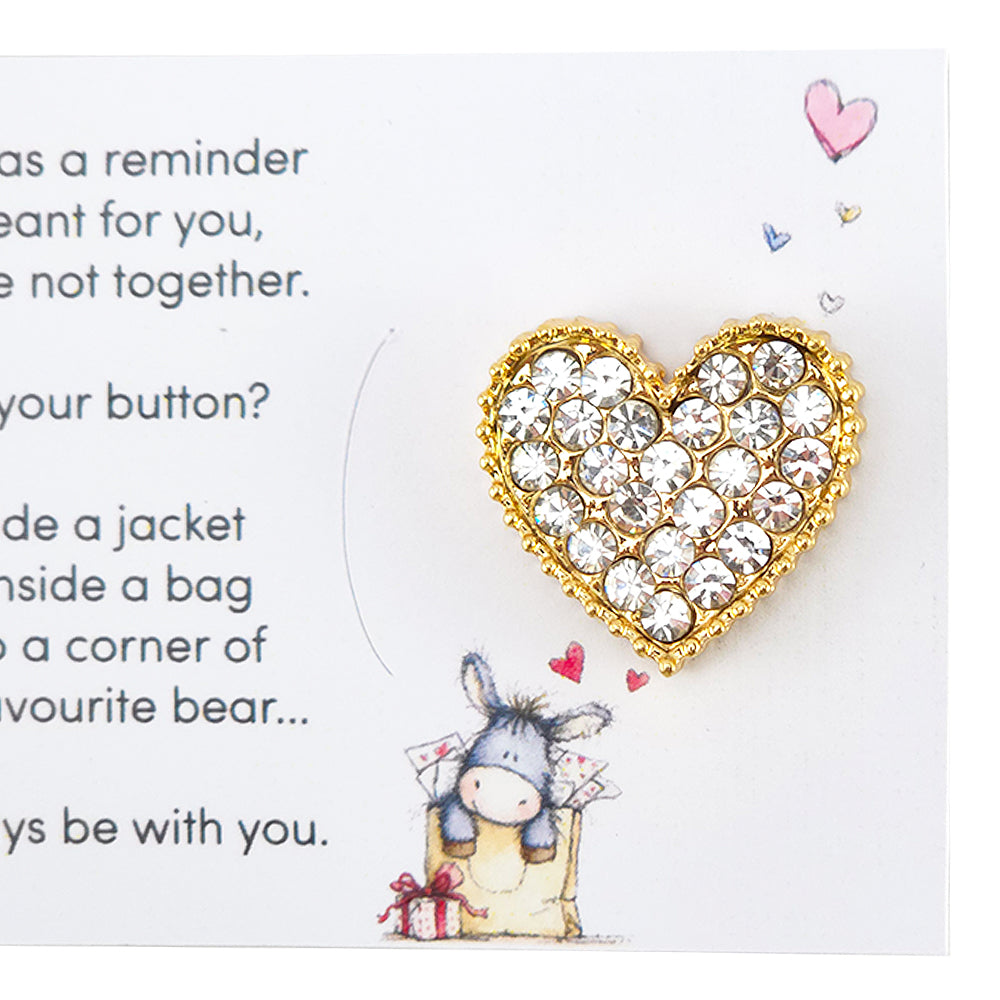 Always Loving Diamonds | Diamante | Button Wishes Sew On Token | Cracker Filler