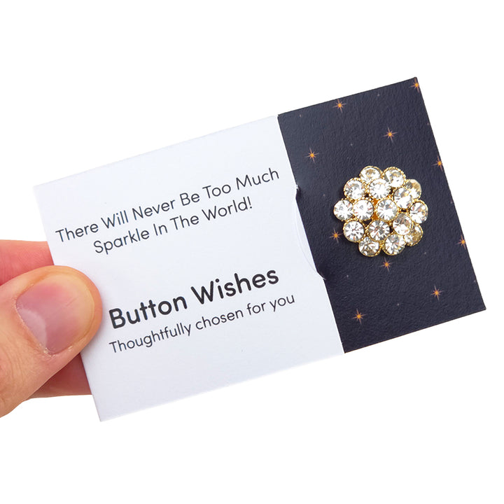 Never Too Much Sparkle In This World | Button Wishes Sew On Token | Little Gift