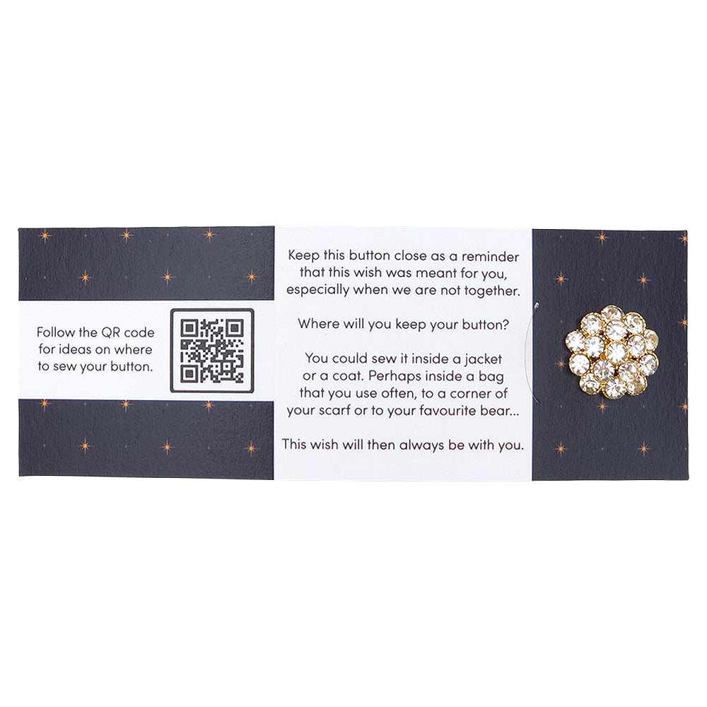 Never Too Much Sparkle In This World | Button Wishes Sew On Token | Little Gift