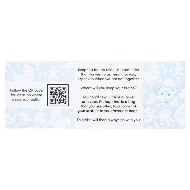 Mum to Be | Blue Bears | Button Wishes Sew On Token | Little Gift | Cracker Filler