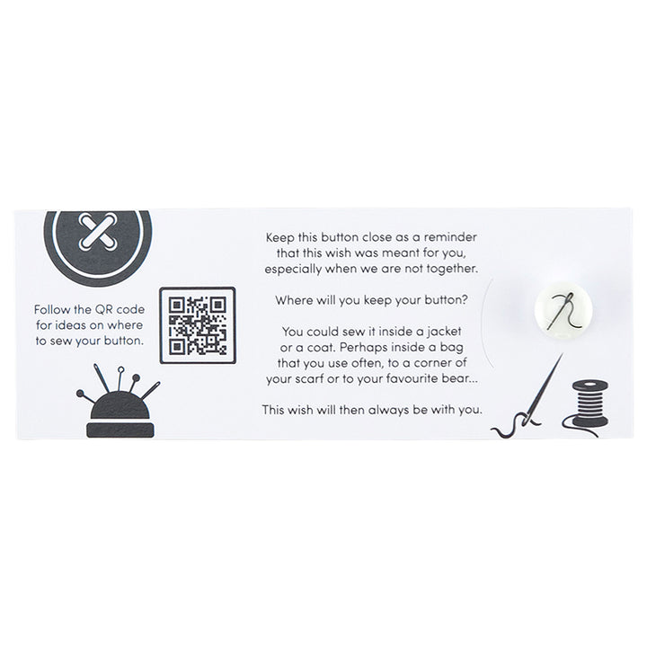 I Live For Sewing Time | Button Wishes Sew On Token | Little Gift | Cracker Filler