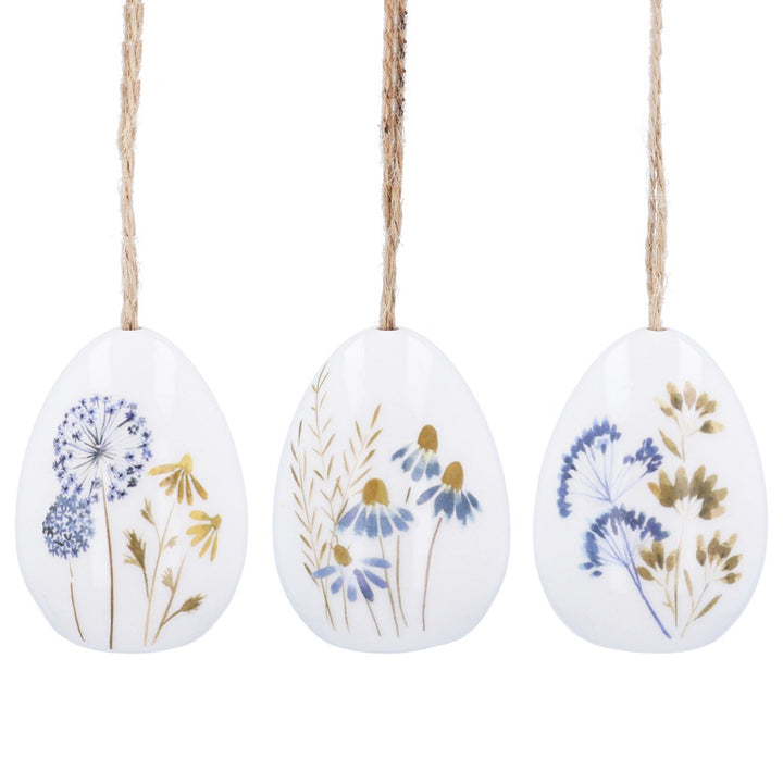 Wild Meadow | Ceramic Hanging Egg | Single | Easter Tree Decoration