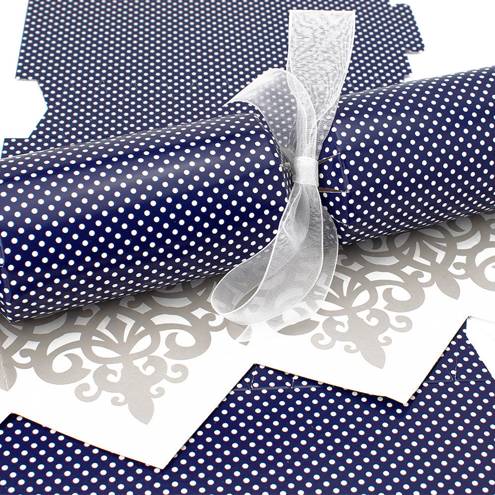 Navy Mini Polka | Cracker Making Craft Kit | Make &amp; Fill Your Own