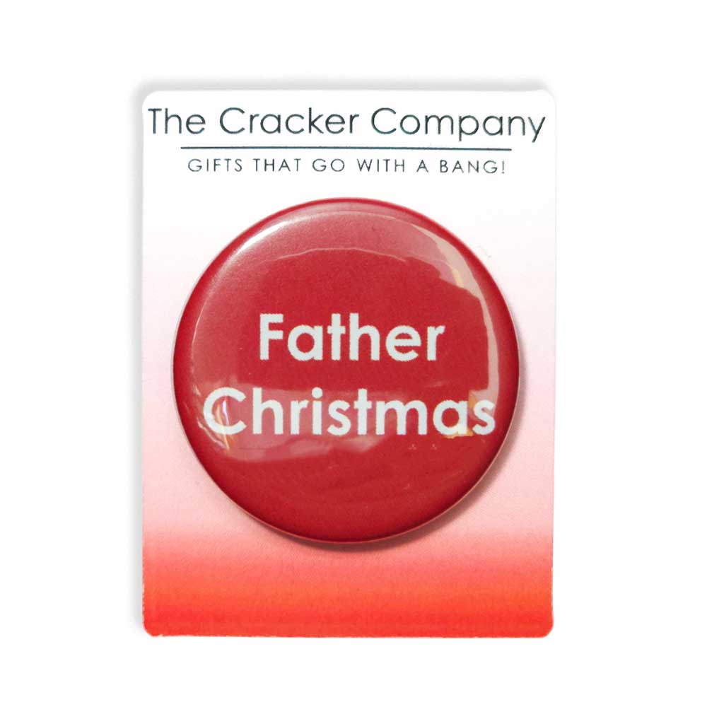 Father Christmas | 38mm Button Pin Badge | Mini Gift | Cracker Filler