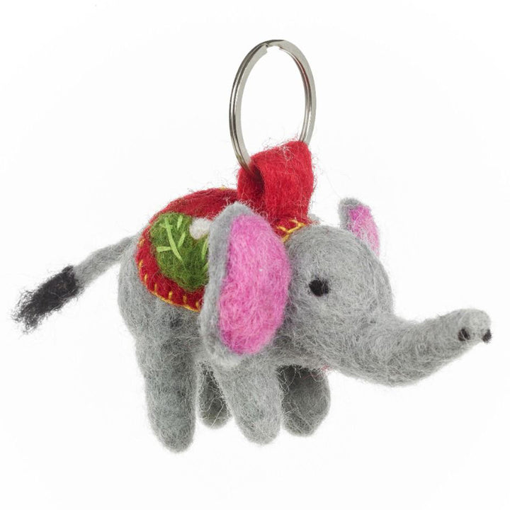 Felt Elephant Keyring | Handmade Fairtrade | Little Gift | Cracker Filler