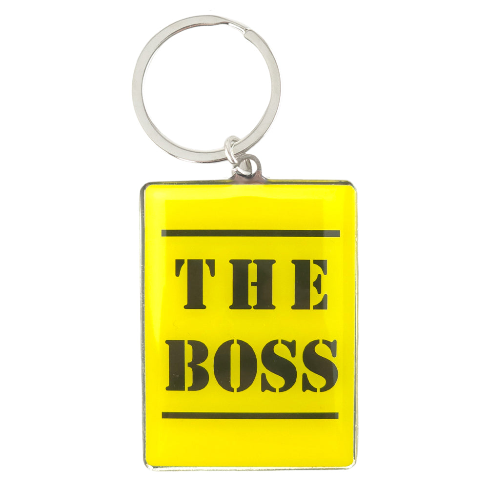 The Boss | Yellow | Metal Keyring | Mini Gift | Cracker Filler