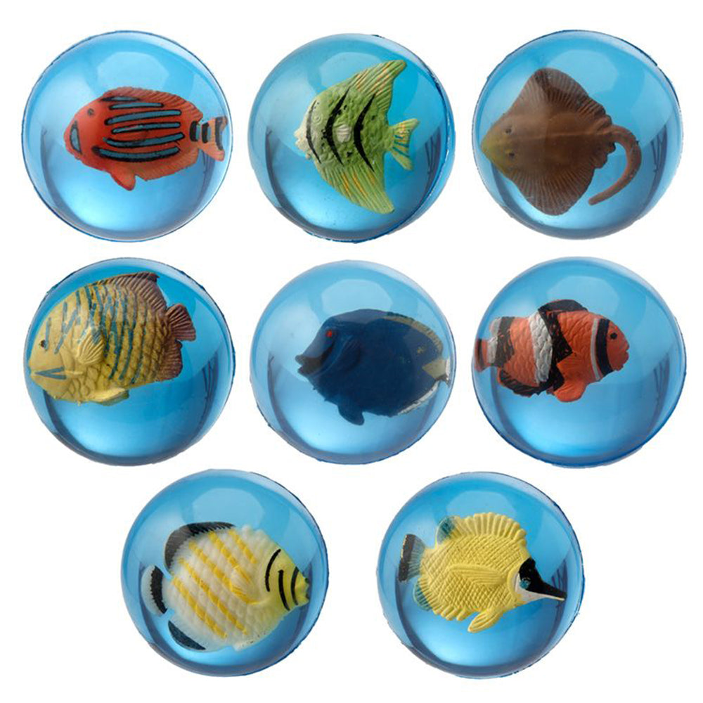 Tropical Fish Rubber Bouncy Ball | Single | Party Bag Gift | Cracker Filler