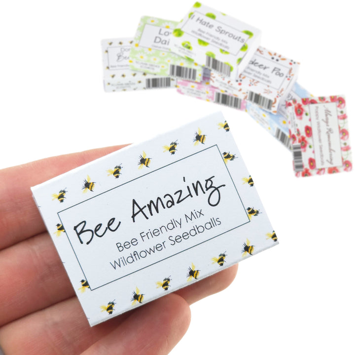 Bee Amazing | 6 Seedball Matchbox | Bee Mix | Cracker Filler | Little Gift