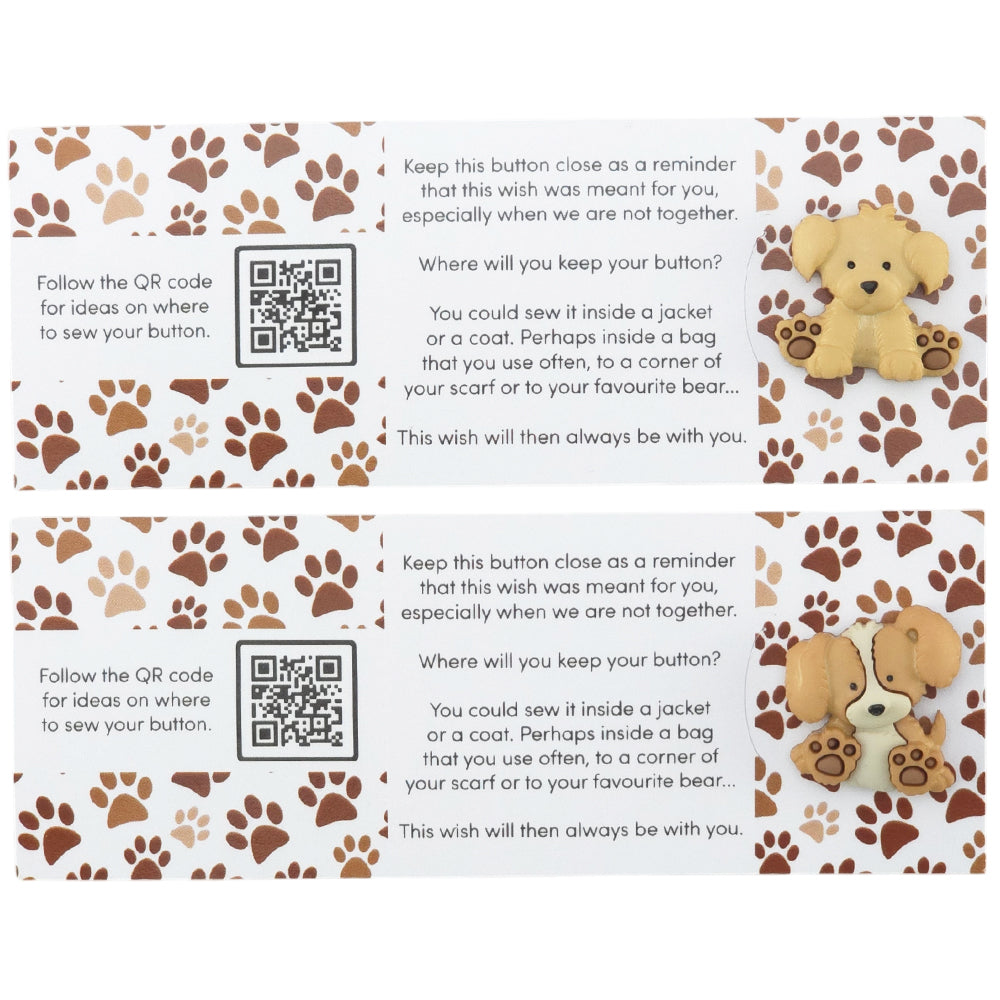 Dog Hair - Don’t Care! | Button Wishes Sew On Token | Mini Gift | Cracker Filler