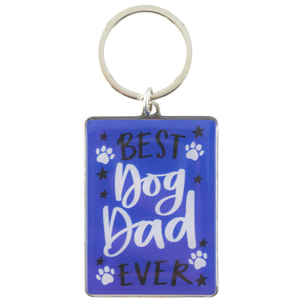 Best Dog Dad Ever | Metal Keyring | Mini Gift | Cracker Filler