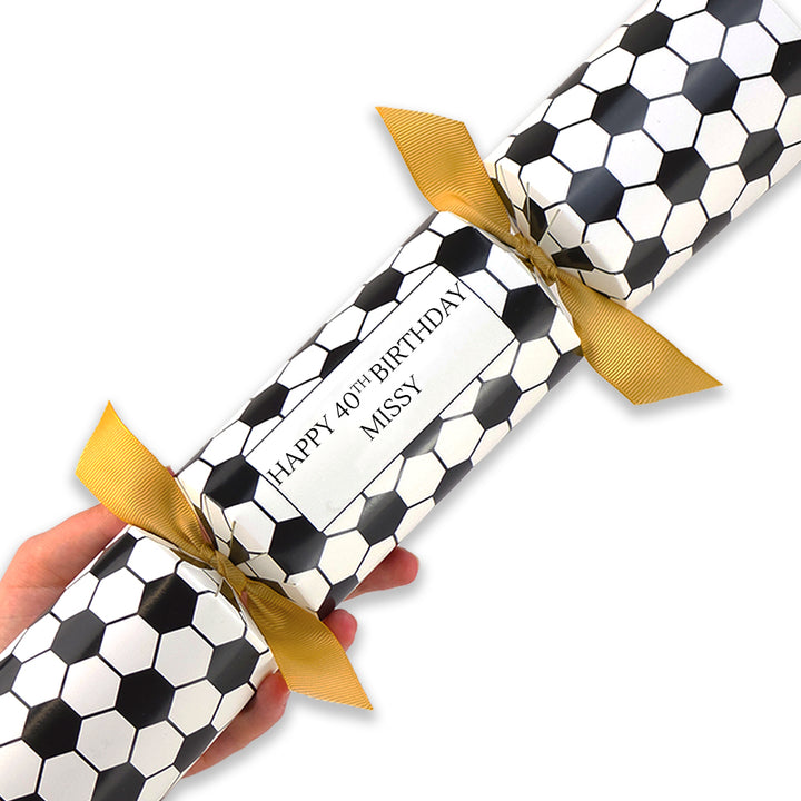 Personalised Milestone Birthday Football Fan | Cracker Making Kit | Add a Name