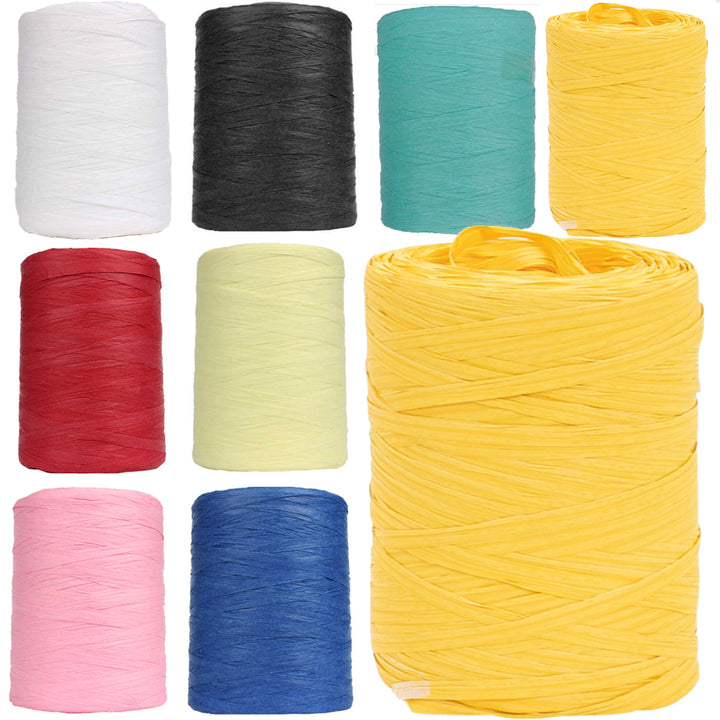 200m Jumbo Roll Paper Raffia Ribbon Recyclable & Biodegradable | Choice of Colours