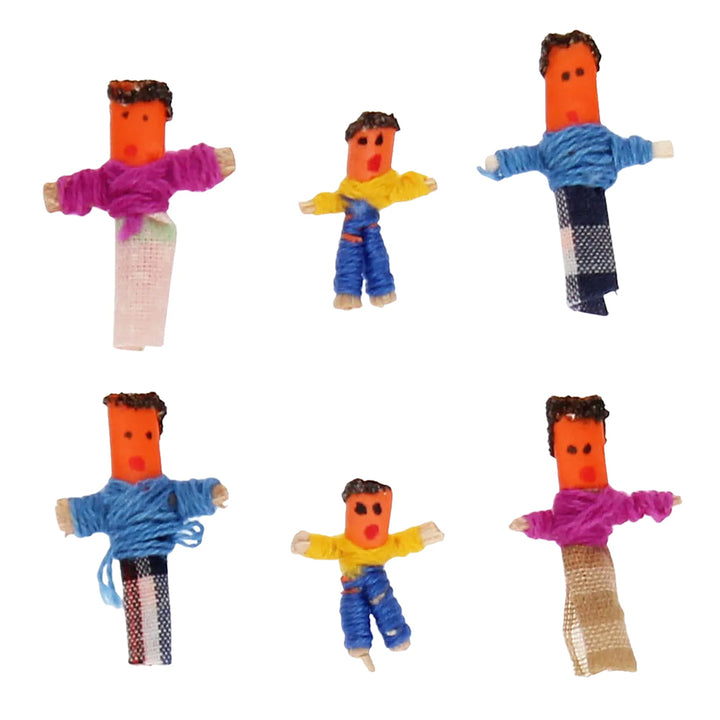 6 Mini Worry Dolls | Little Box of Calm | Little Gift | Cracker Filler