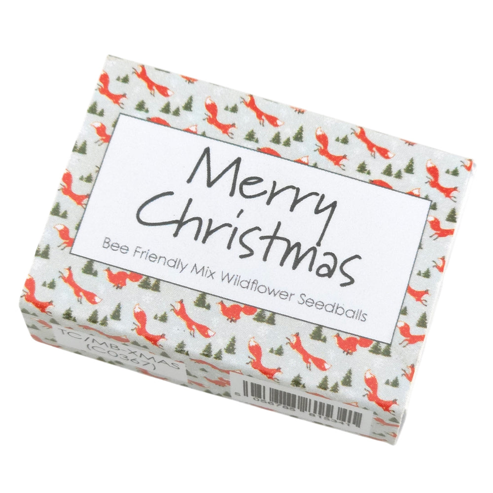 Christmas Fox | Merry Christmas | Bee Mix 6 Seedballs | Cracker Filler Gift