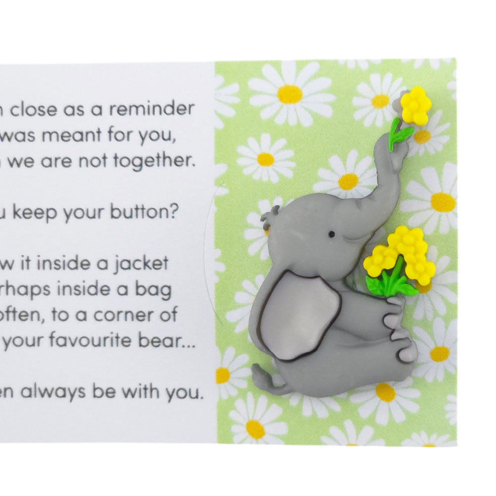 Never Forget That I Love You | Button Wishes Sew On Token | Mini Cracker Filler