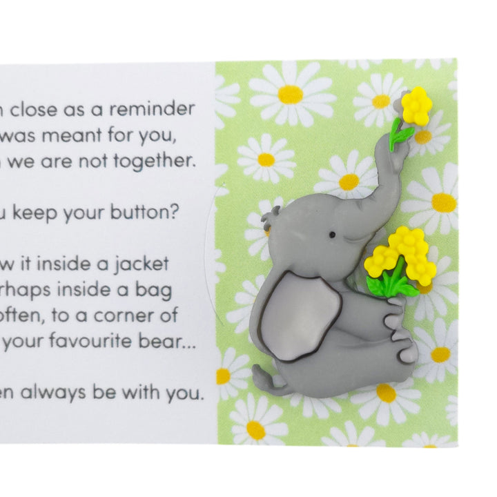Never Forget That I Love You | Button Wishes Sew On Token | Mini Cracker Filler