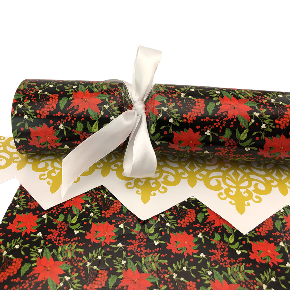 Red Christmas Poinsettia | Cracker Making Craft Kit | Make &amp; Fill Your Own