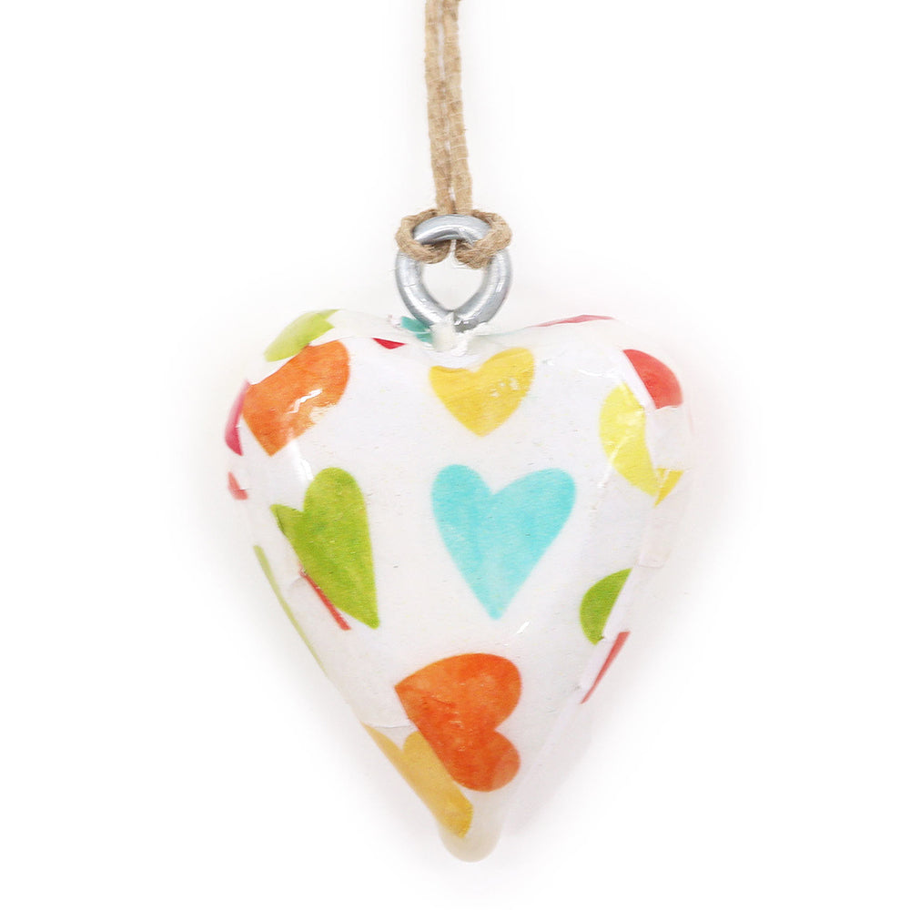 Pretty Heart Wooden Hanging Ornaments | 4cm | Cracker Filler Gift