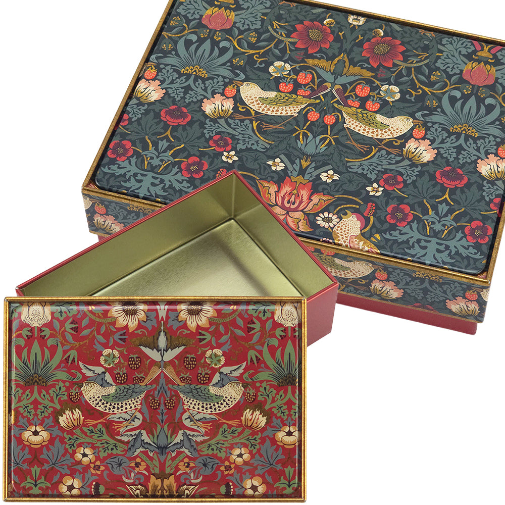 Strawberry Thief | Small Chocolate Box Tins | William Morris | Small or Medium