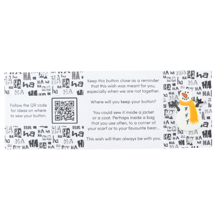 I Love Your Little Carrot! | Snowman | Button Wishes Sew On Token | Little Gift