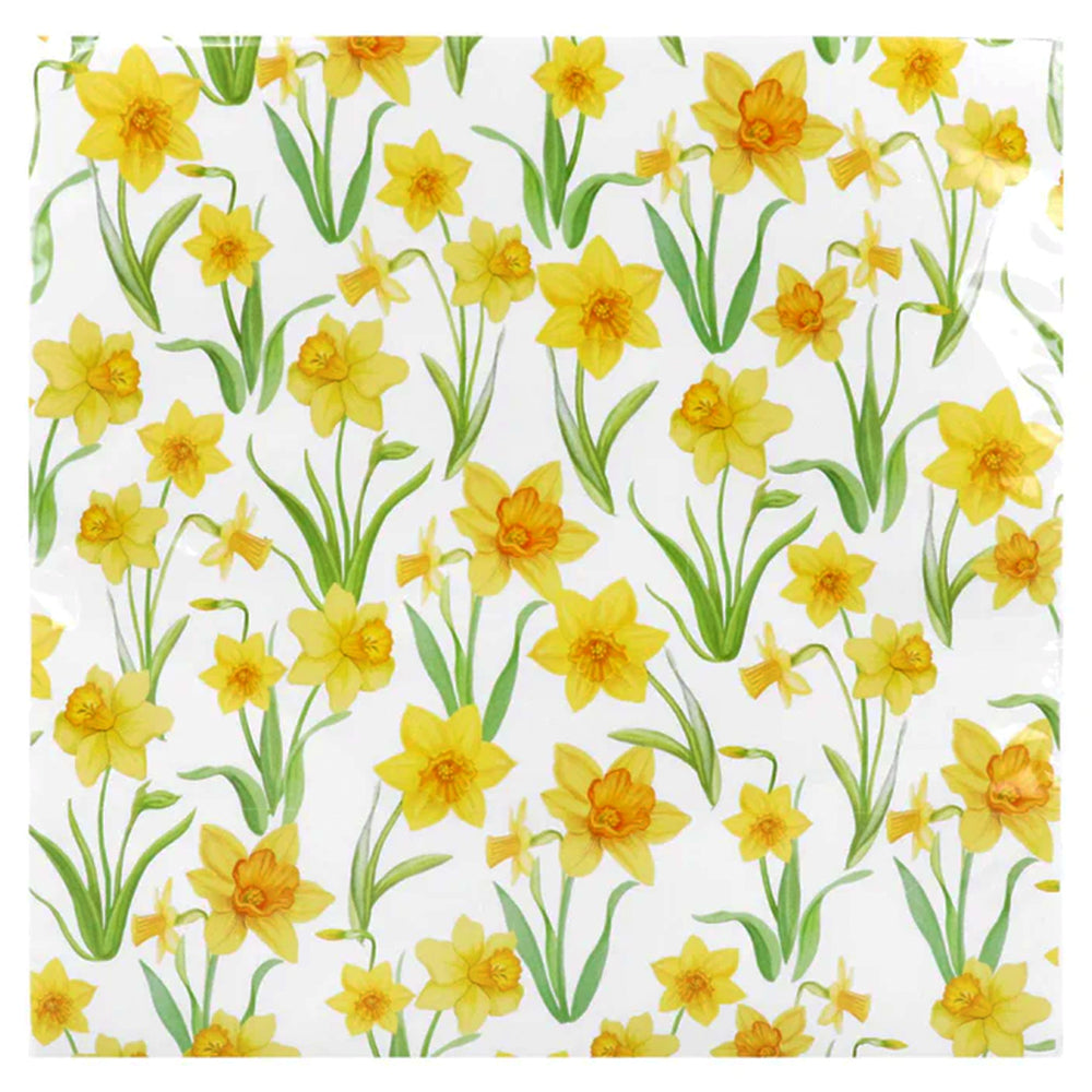 Daffodil Napkins | Pack of 20 | 3 Ply | Easter & Spring | Gisela Graham