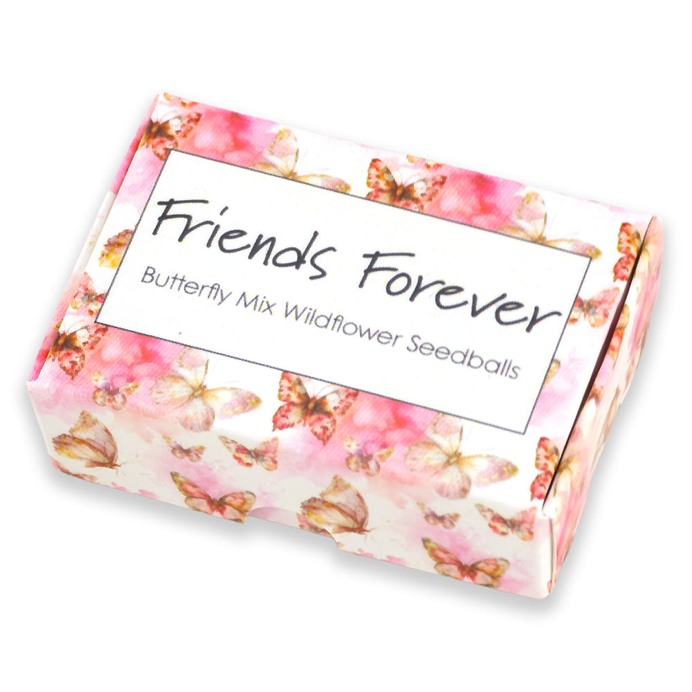 Friends Forever | 6 Seedball Matchbox | Butterfly Mix | Cracker Filler Gift