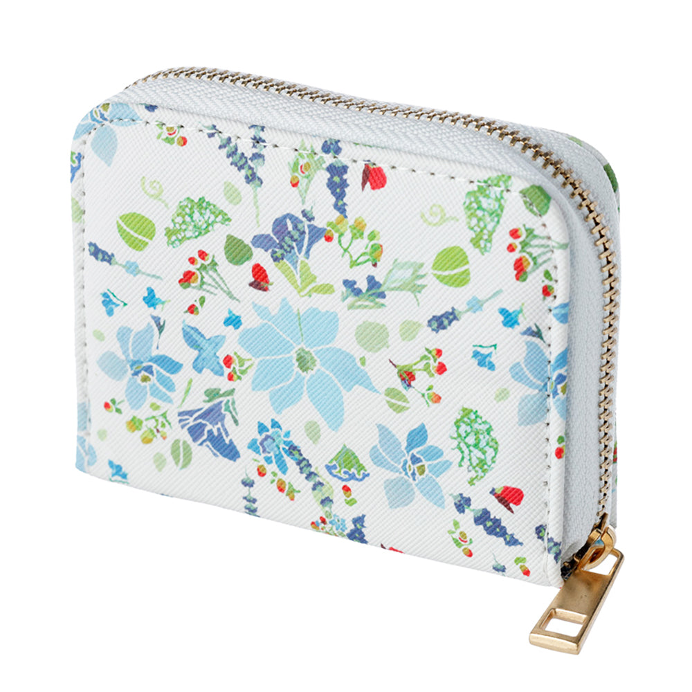 Pretty Blue Floral Zip Around Coin Purse | Julie Dodsworth | Gift for Ladies