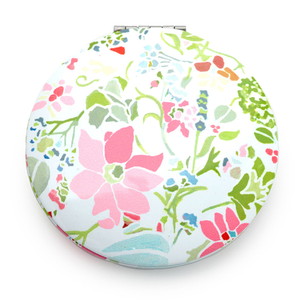 Pink Floral Handbag Compact Mirror | Julie Dodsworth | Gift Idea