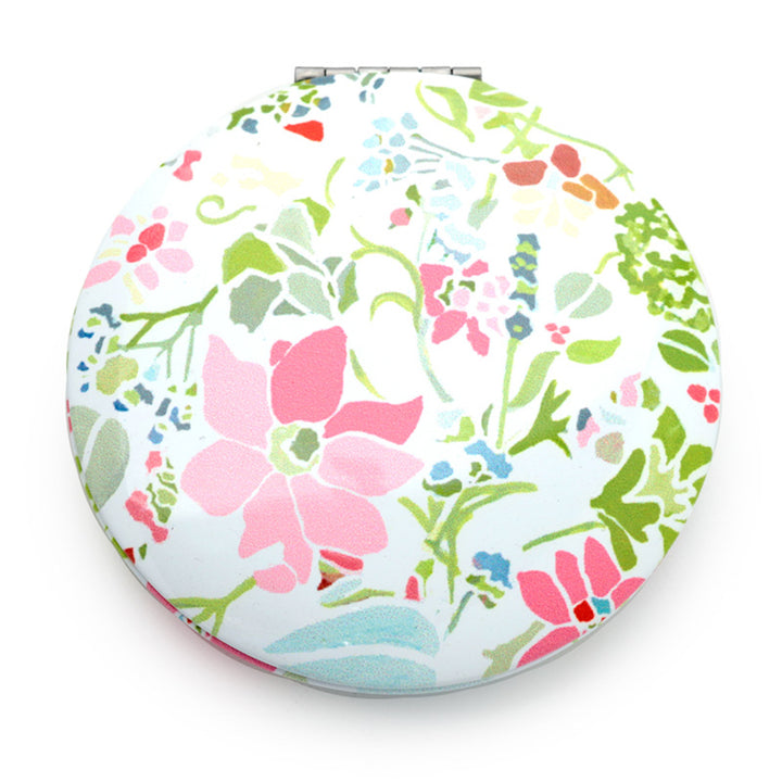 Pink Floral Handbag Compact Mirror | Julie Dodsworth | Gift Idea