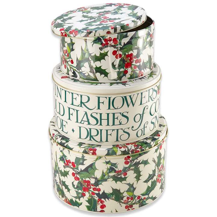 Holly &amp; Berries | Emma Bridgewater Christmas | Set 3 Cake Tins