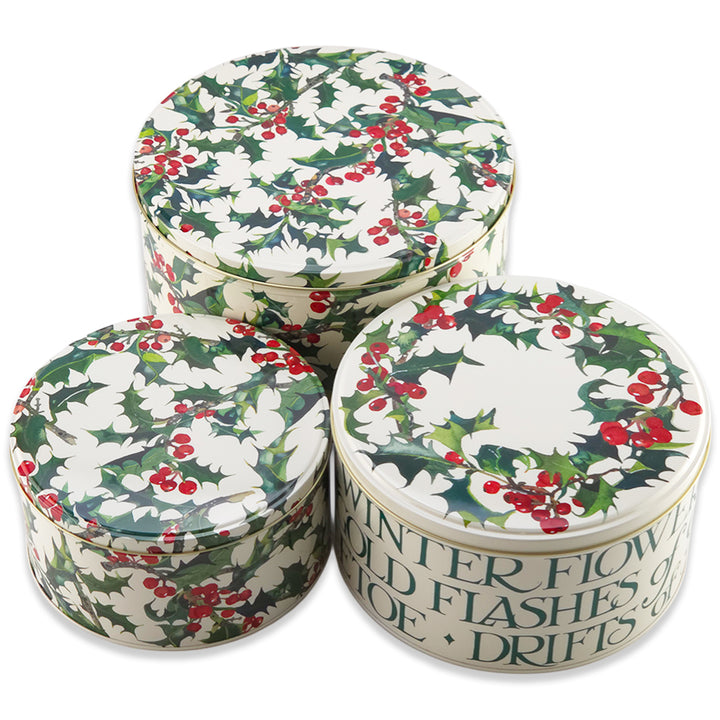 Holly &amp; Berries | Emma Bridgewater Christmas | Set 3 Cake Tins